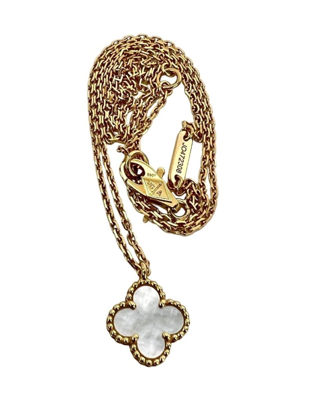 Van Cleef & Arpels 18K Yellow Gold Sweet Alhambra Pendant Necklace